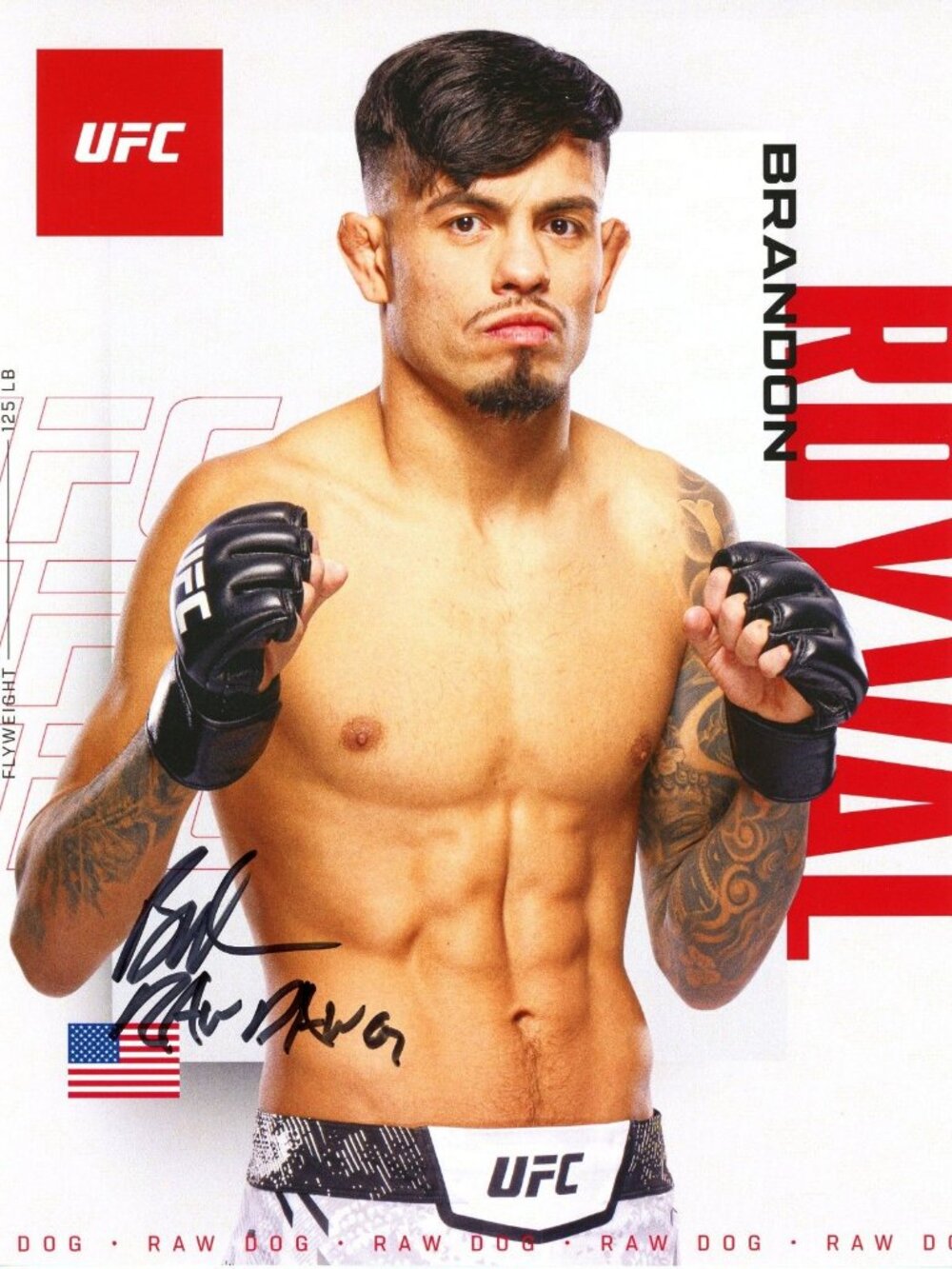 Brandon Royval Signed UFC 8.5x11 Photo Autograph COA MMA